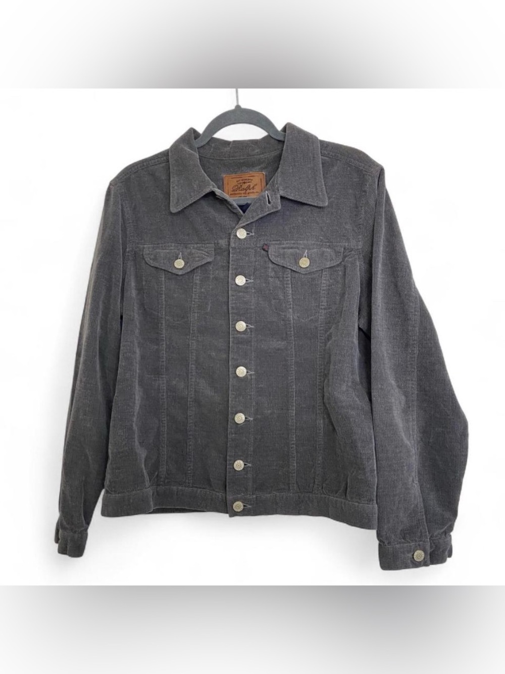 Vintage Ralph Lauren Authentic Dry Goods Co. Gray Corduroy Jacket Men's Size L